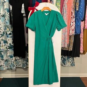 2hearts Elegant Green Wrap Dress